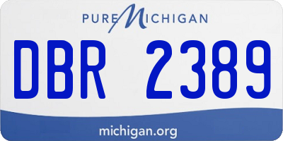 MI license plate DBR2389