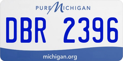 MI license plate DBR2396
