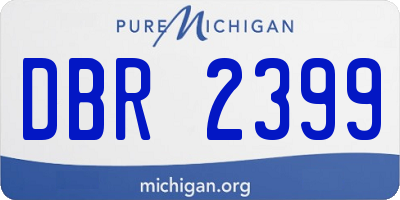 MI license plate DBR2399