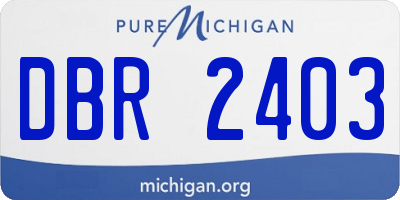 MI license plate DBR2403