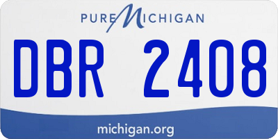 MI license plate DBR2408