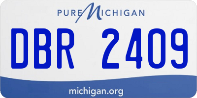 MI license plate DBR2409