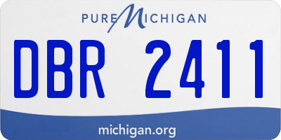 MI license plate DBR2411