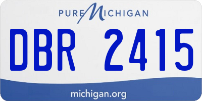 MI license plate DBR2415