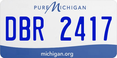 MI license plate DBR2417