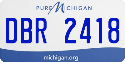 MI license plate DBR2418