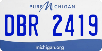 MI license plate DBR2419