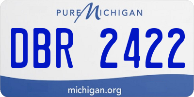 MI license plate DBR2422
