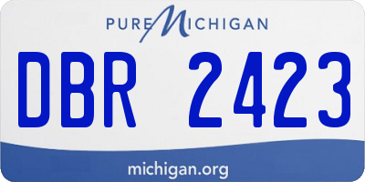 MI license plate DBR2423