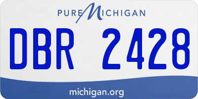 MI license plate DBR2428