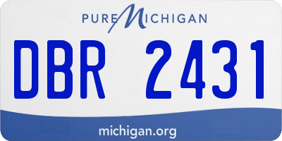 MI license plate DBR2431