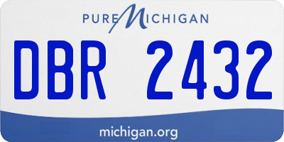 MI license plate DBR2432