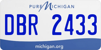 MI license plate DBR2433
