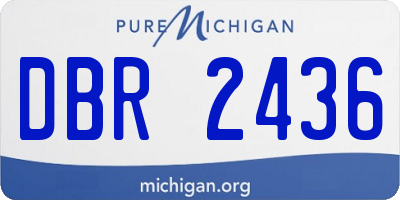 MI license plate DBR2436