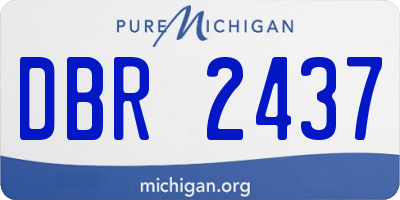 MI license plate DBR2437