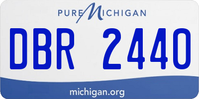 MI license plate DBR2440