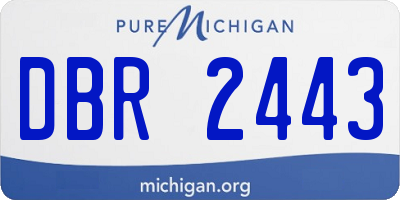 MI license plate DBR2443