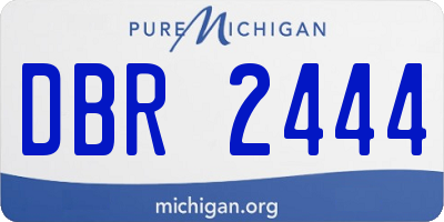 MI license plate DBR2444