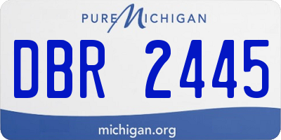 MI license plate DBR2445