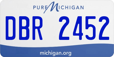 MI license plate DBR2452
