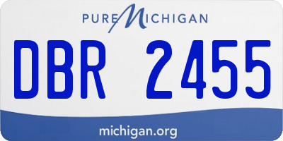 MI license plate DBR2455