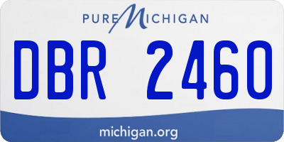 MI license plate DBR2460