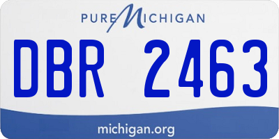 MI license plate DBR2463