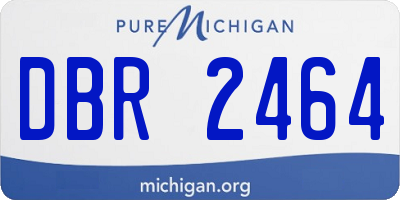 MI license plate DBR2464