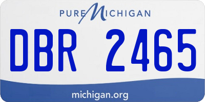 MI license plate DBR2465