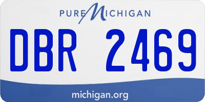 MI license plate DBR2469