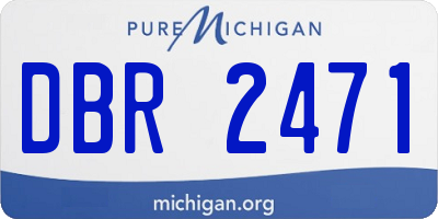 MI license plate DBR2471