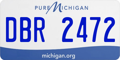 MI license plate DBR2472