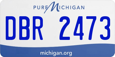 MI license plate DBR2473