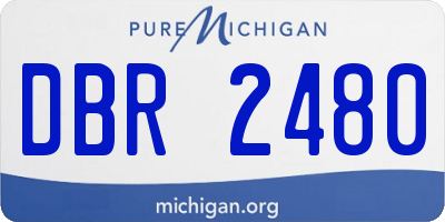 MI license plate DBR2480