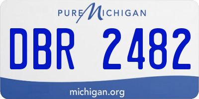 MI license plate DBR2482