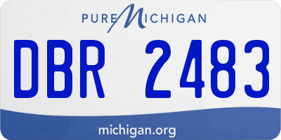 MI license plate DBR2483
