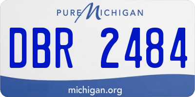 MI license plate DBR2484