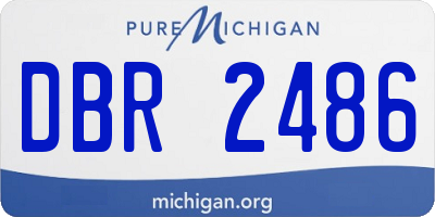 MI license plate DBR2486