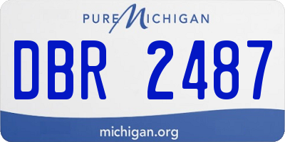 MI license plate DBR2487