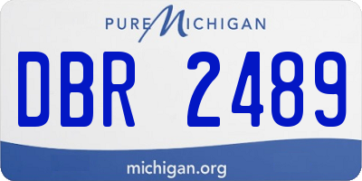 MI license plate DBR2489