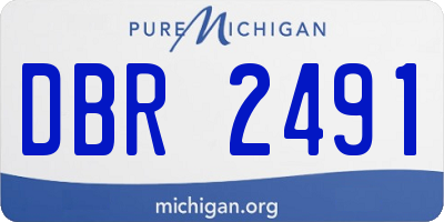 MI license plate DBR2491