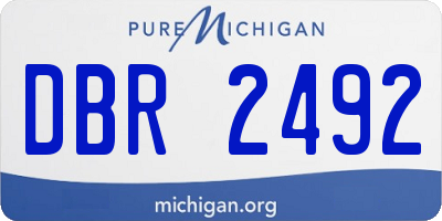 MI license plate DBR2492