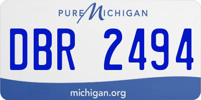 MI license plate DBR2494
