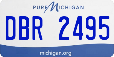 MI license plate DBR2495