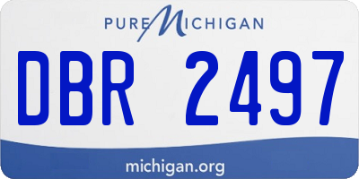 MI license plate DBR2497