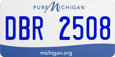 MI license plate DBR2508