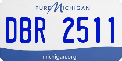 MI license plate DBR2511
