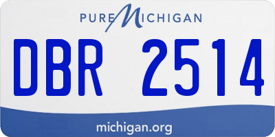 MI license plate DBR2514