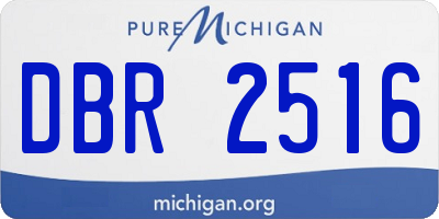 MI license plate DBR2516