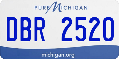 MI license plate DBR2520